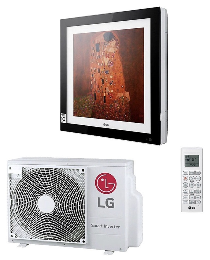 LG Art Cool Gallery indoor unit, outdoor unit and remote